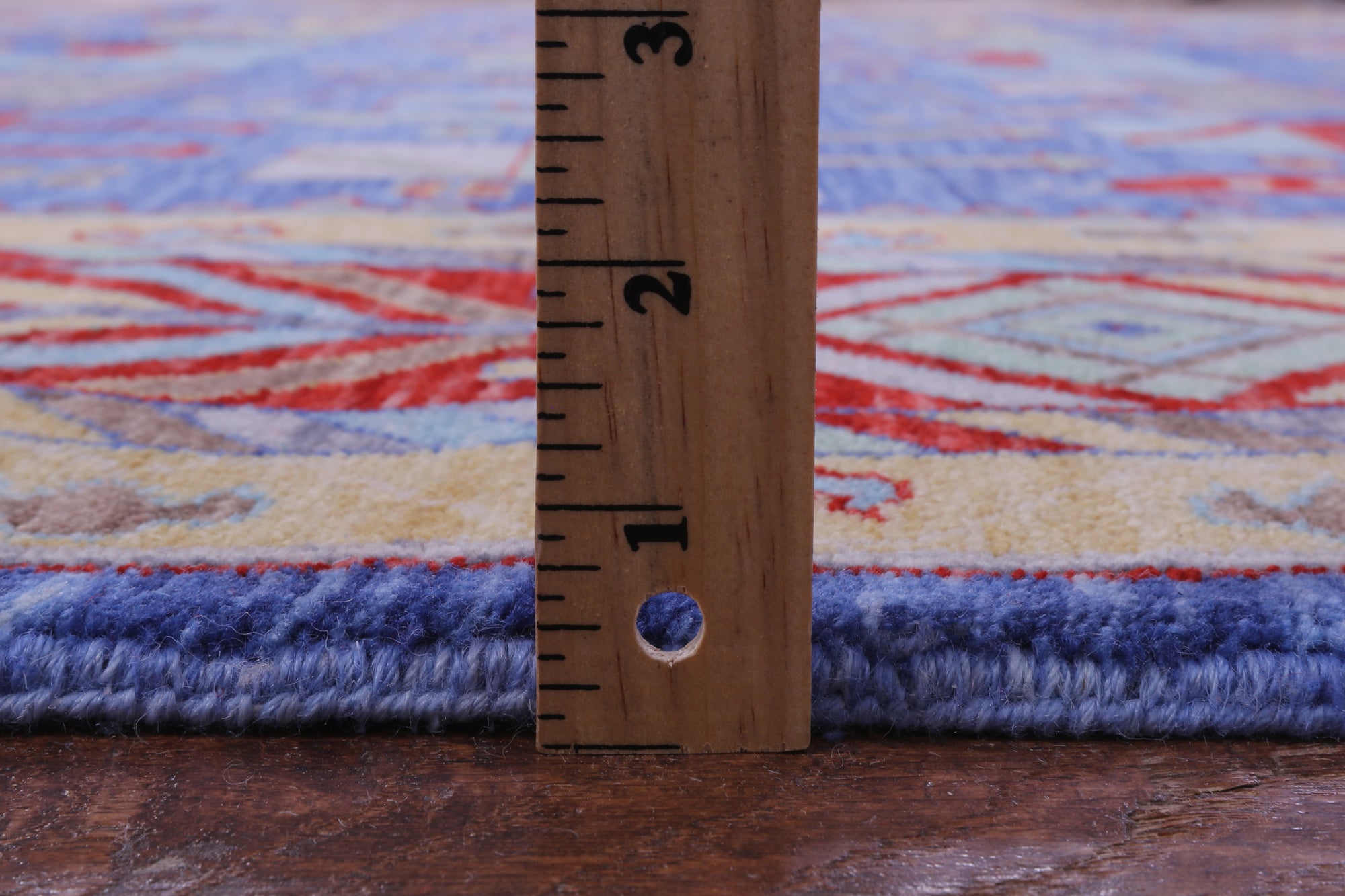 Blue Heriz Serapi Hand Knotted Wool Rug - 9' 0" X 11' 11" - Golden Nile