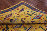 Gold Heriz Serapi Handmade Wool Rug - 8' 1" X 9' 11" - Golden Nile