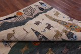 Tribal Persian Gabbeh Hand Knotted Wool Rug - 7' 11" X 9' 11" - Golden Nile