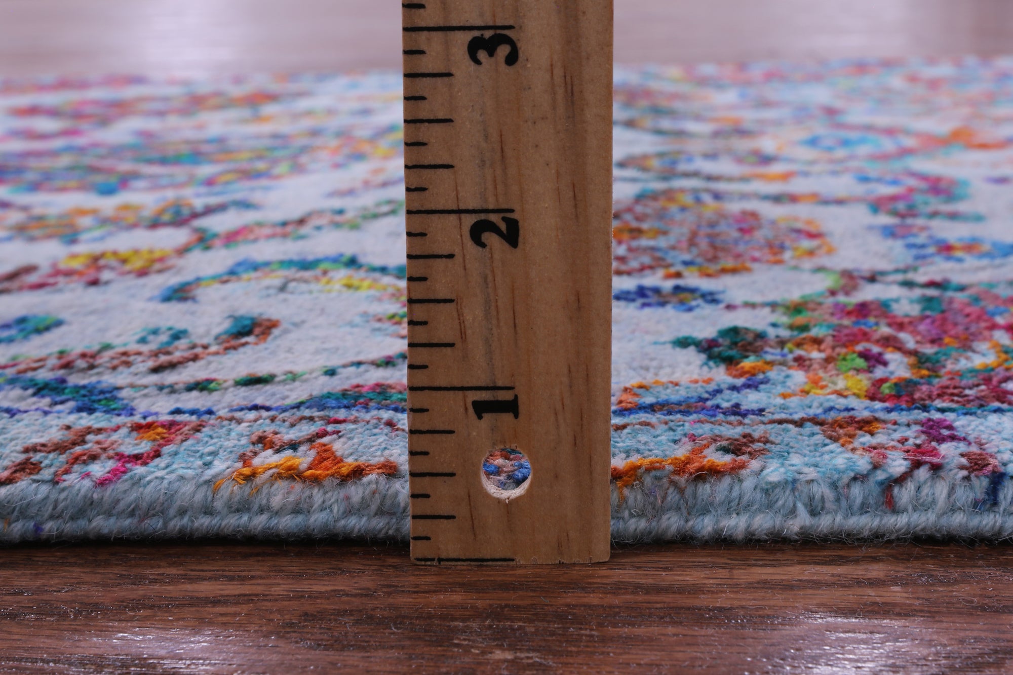 Blue Persian Tabriz Hand Knotted Wool & Silk Runner Rug - 2' 6" X 10' 3" - Golden Nile