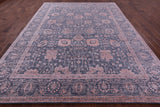 Grey Persian Tabriz Hand Knotted Wool & Silk Rug - 9' 0" X 12' 2" - Golden Nile