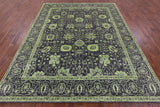 Grey Persian Tabriz Handmade Wool & Silk Rug - 8' 1" X 9' 11" - Golden Nile