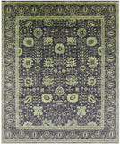 Grey Persian Tabriz Handmade Wool & Silk Rug - 8' 1" X 9' 11" - Golden Nile
