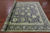 Grey Persian Tabriz Handmade Wool & Silk Rug - 8' 1" X 9' 11" - Golden Nile