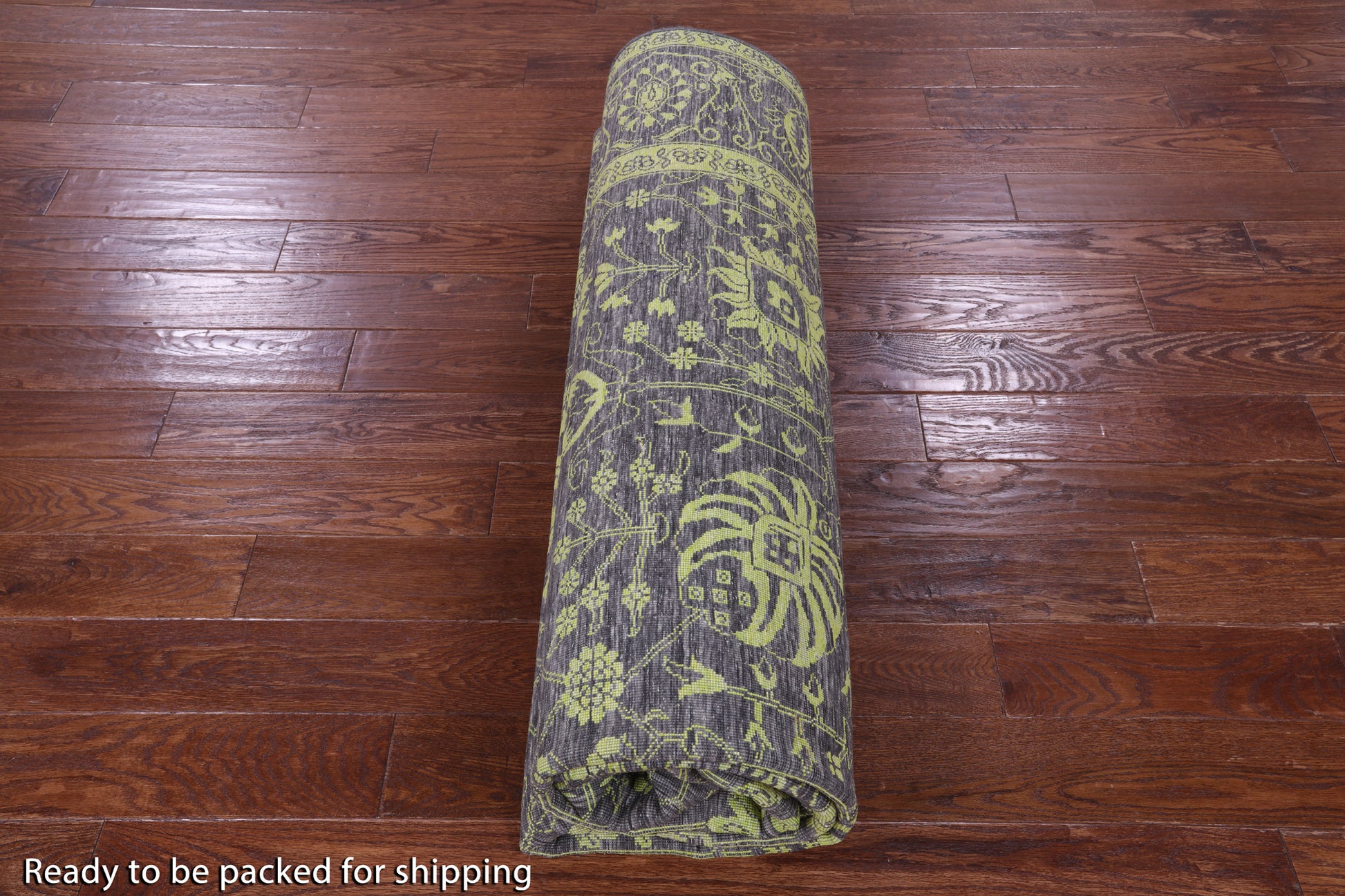 Grey Persian Tabriz Handmade Wool & Silk Rug - 8' 1" X 9' 11" - Golden Nile