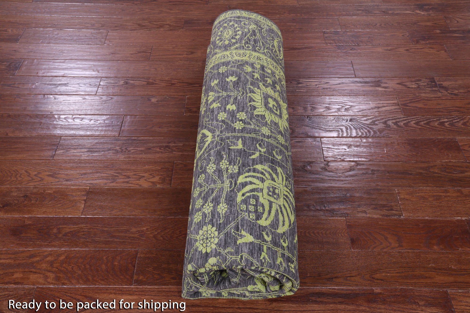 Grey Persian Tabriz Handmade Wool & Silk Rug - 8' 1" X 9' 11" - Golden Nile