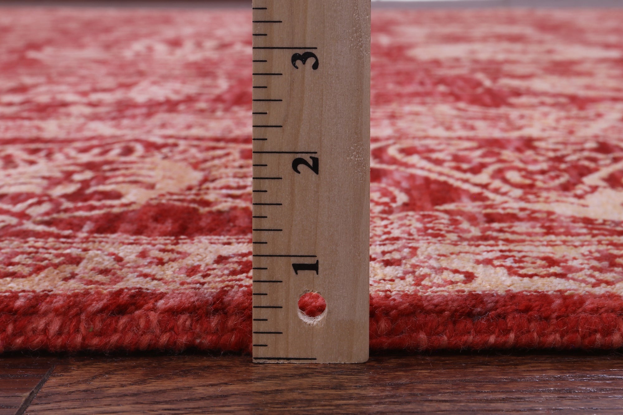 Red Persian Tabriz Hand Knotted Wool & Silk Rug - 8' 11" X 11' 11" - Golden Nile