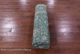 Green Persian Tabriz Hand Knotted Wool & Silk Rug - 8' 1" X 10' 2" - Golden Nile