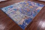 Abstract Contemporary Hand Knotted Wool Rug - 9' 0" X 11' 9" - Golden Nile
