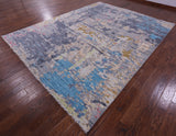 Abstract Modern Handmade Wool Rug - 9' 4" X 12' 2" - Golden Nile