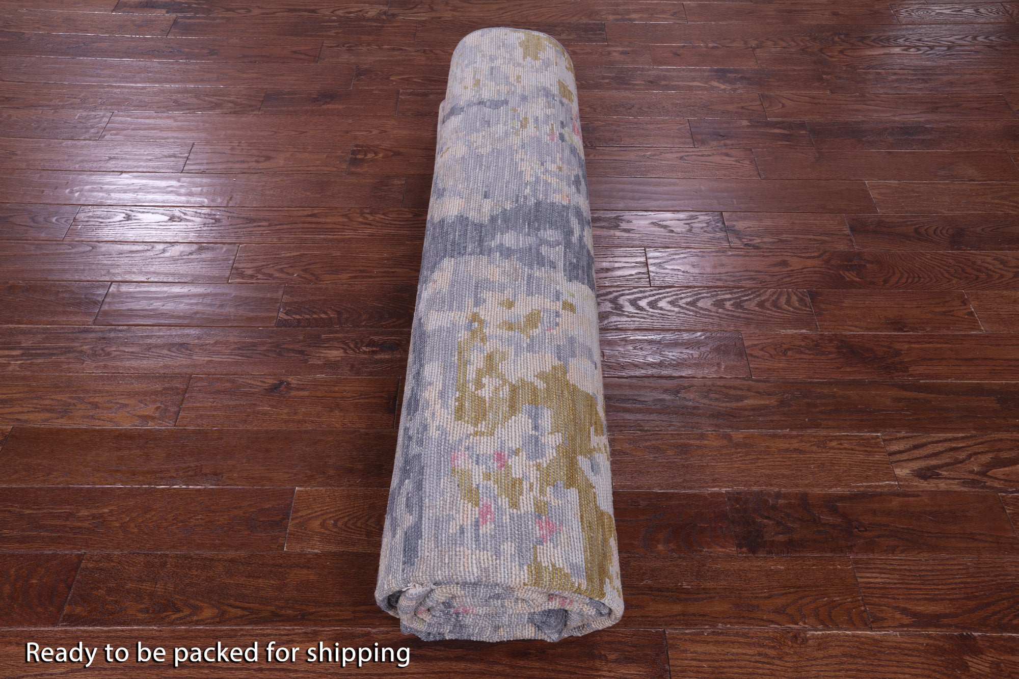 Abstract Modern Handmade Wool Rug - 9' 4" X 12' 2" - Golden Nile