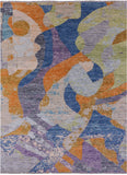Abstract Contemporary Hand Knotted Wool Rug - 8' 9" X 11' 10" - Golden Nile