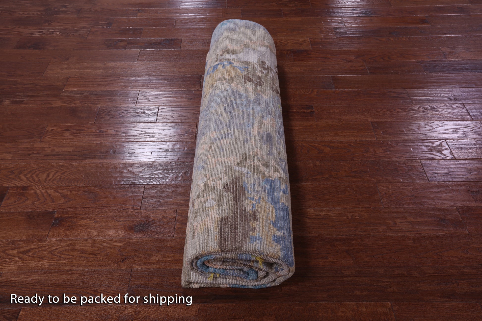 Abstract Contemporary Hand Knotted Wool Rug - 8' 11" X 11' 10" - Golden Nile