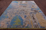Abstract Contemporary Hand Knotted Wool Rug - 8' 11" X 11' 10" - Golden Nile