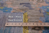Abstract Contemporary Hand Knotted Wool Rug - 8' 11" X 11' 10" - Golden Nile