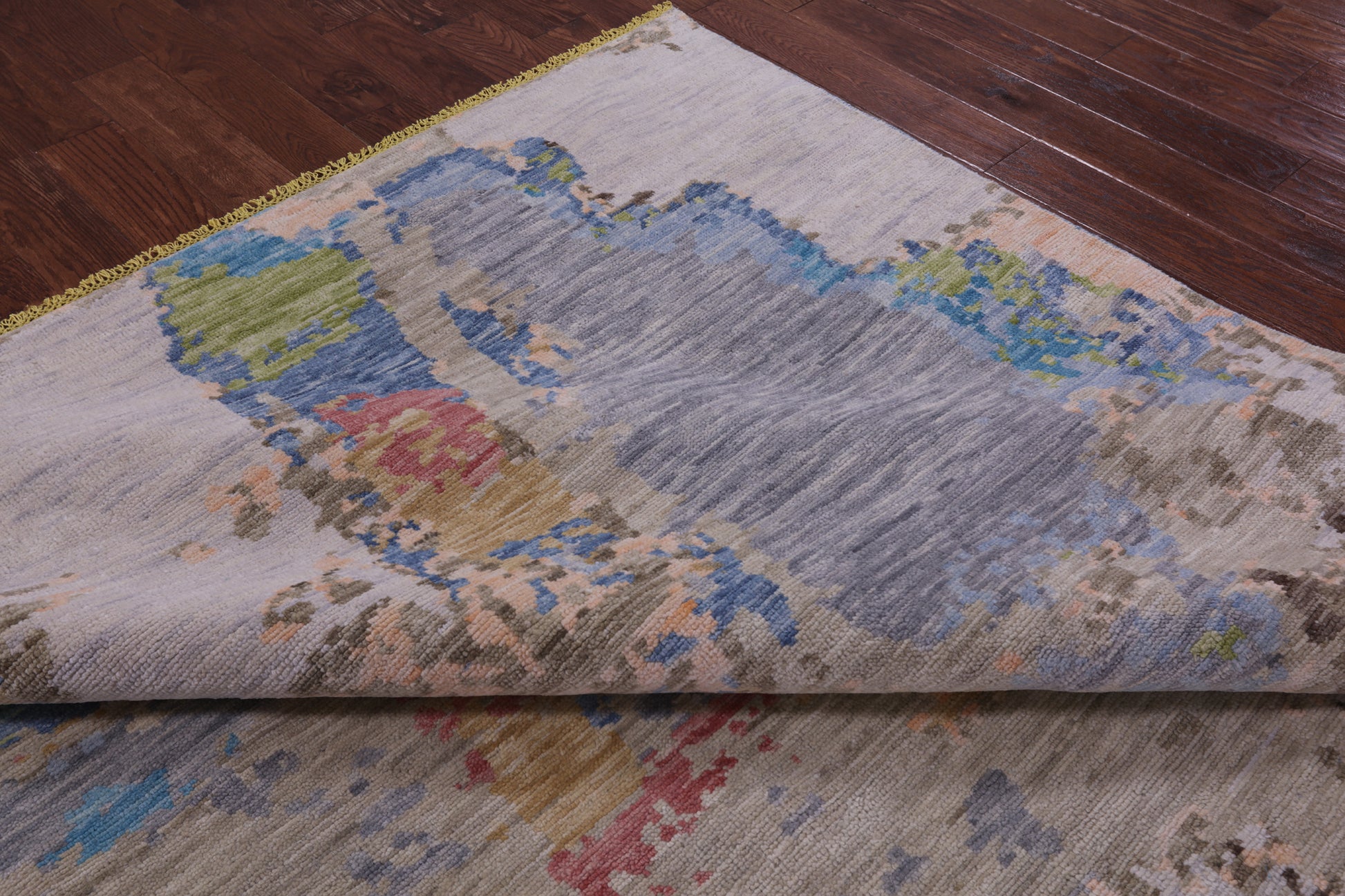 Abstract Contemporary Hand Knotted Wool Rug - 8' 11" X 11' 10" - Golden Nile