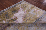 Abstract Contemporary Handmade Wool & Silk Rug - 8' 9" X 12' 0" - Golden Nile