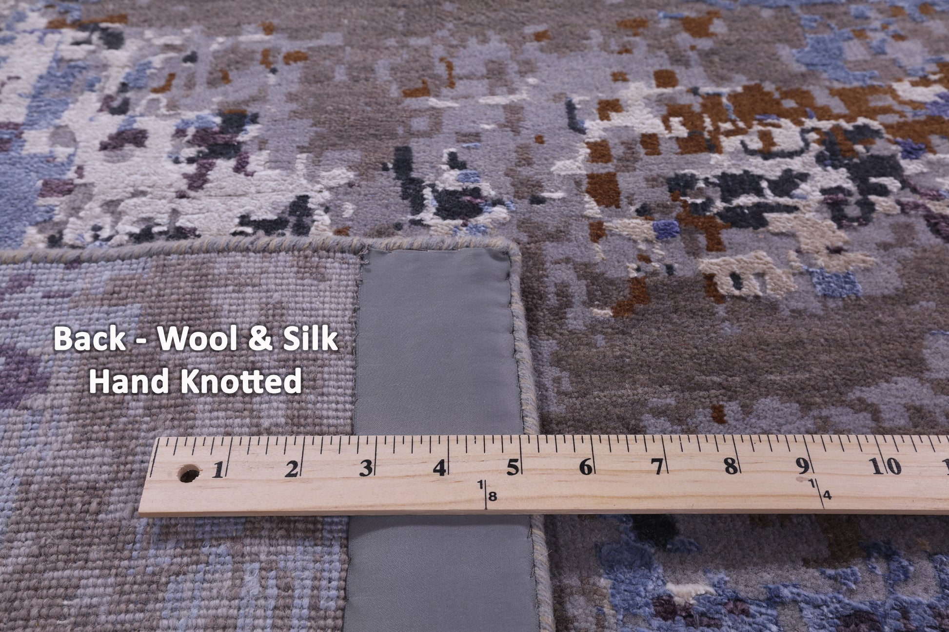 Abstract Contemporary Handmade Wool & Silk Rug - 8' 1" X 10' 0" - Golden Nile