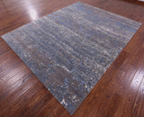 Abstract Contemporary Hand Knotted Wool & Silk Rug - 8' 0" X 10' 0" - Golden Nile