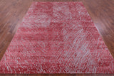 Abstract Contemporary Hand Knotted Wool & Silk Rug - 7' 11" X 10' 1" - Golden Nile