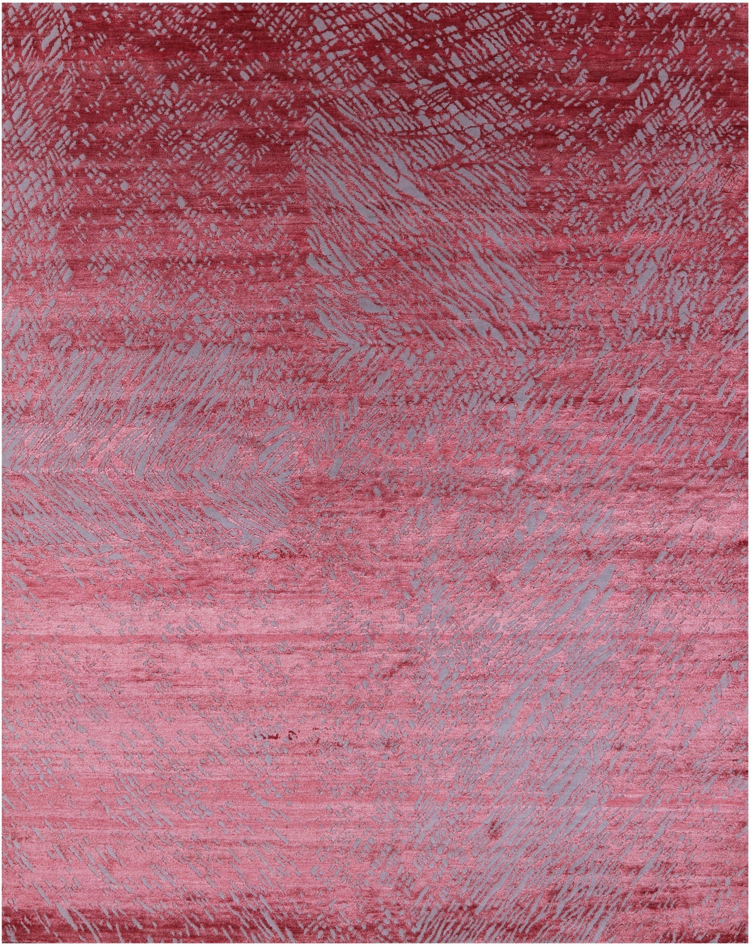 Abstract Contemporary Hand Knotted Wool & Silk Rug - 7' 11" X 10' 1" - Golden Nile