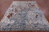 Abstract Contemporary Handmade Wool & Silk Rug - 8' 1" X 10' 2" - Golden Nile