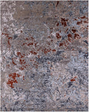 Abstract Contemporary Handmade Wool & Silk Rug - 8' 1" X 10' 2" - Golden Nile