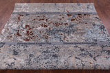 Abstract Contemporary Handmade Wool & Silk Rug - 8' 1" X 10' 2" - Golden Nile