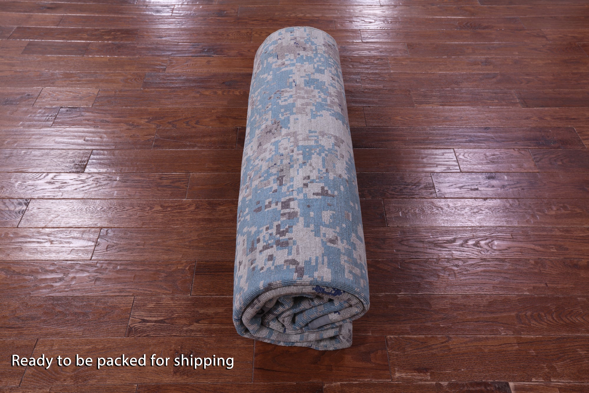 Abstract Contemporary Hand Knotted Wool & Silk Rug - 7' 11" X 10' 1" - Golden Nile