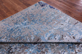Abstract Contemporary Hand Knotted Wool & Silk Rug - 7' 11" X 10' 1" - Golden Nile