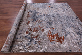 Abstract Contemporary Hand Knotted Wool & Silk Rug - 7' 11" X 10' 4" - Golden Nile