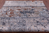 Abstract Contemporary Hand Knotted Wool & Silk Rug - 7' 11" X 10' 4" - Golden Nile