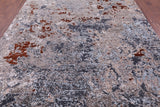 Abstract Contemporary Hand Knotted Wool & Silk Rug - 7' 11" X 10' 4" - Golden Nile