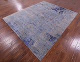 Abstract Contemporary Hand Knotted Wool & Silk Rug - 8' 0" X 10' 2" - Golden Nile