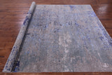 Abstract Contemporary Hand Knotted Wool & Silk Rug - 8' 0" X 10' 2" - Golden Nile