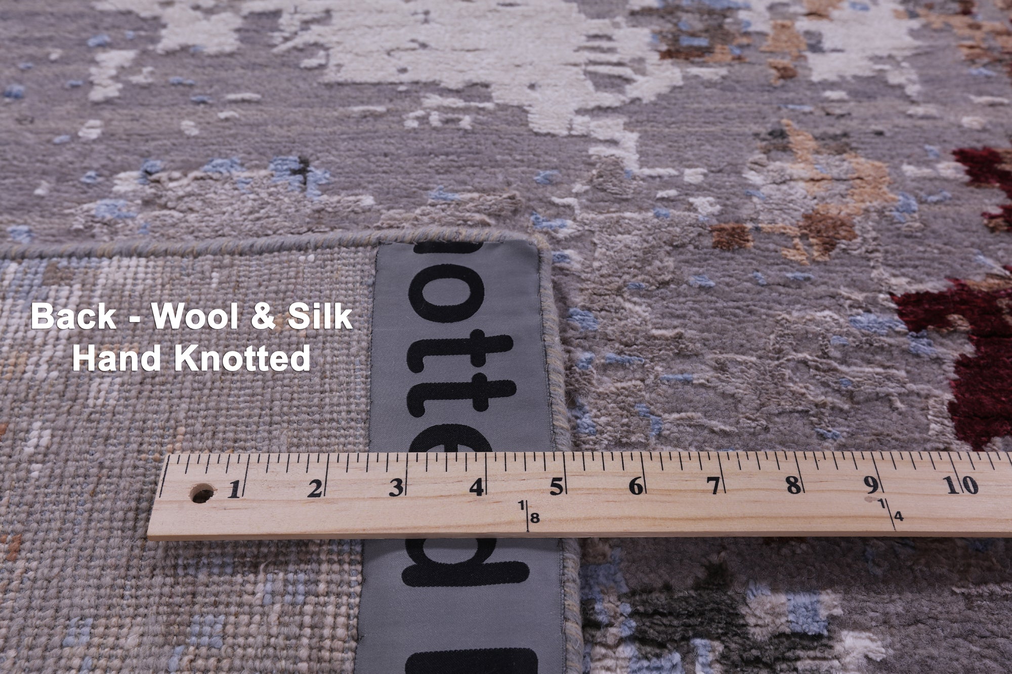 Abstract Contemporary Handmade Wool & Silk Rug - 8' 1" X 10' 0" - Golden Nile