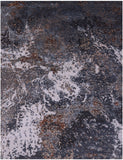 Abstract Contemporary Handmade Wool & Silk Rug - 8' 0" X 10' 3" - Golden Nile