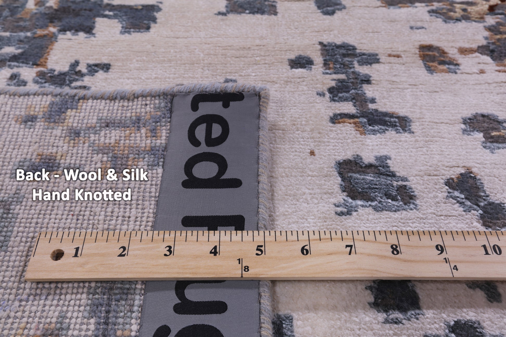 Abstract Contemporary Handmade Wool & Silk Rug - 8' 0" X 10' 3" - Golden Nile