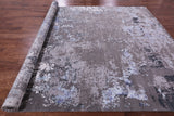 Abstract Contemporary Hand Knotted Wool & Silk Rug - 8' 11" X 12' 2" - Golden Nile
