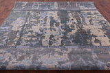 Abstract Contemporary Hand Knotted Wool & Silk Rug - 9' 2" X 12' 1" - Golden Nile