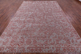 Grey Persian Hand Knotted Wool & Silk Rug - 9' 0" X 12' 3" - Golden Nile