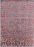 Grey Persian Hand Knotted Wool & Silk Rug - 9' 0" X 12' 3" - Golden Nile