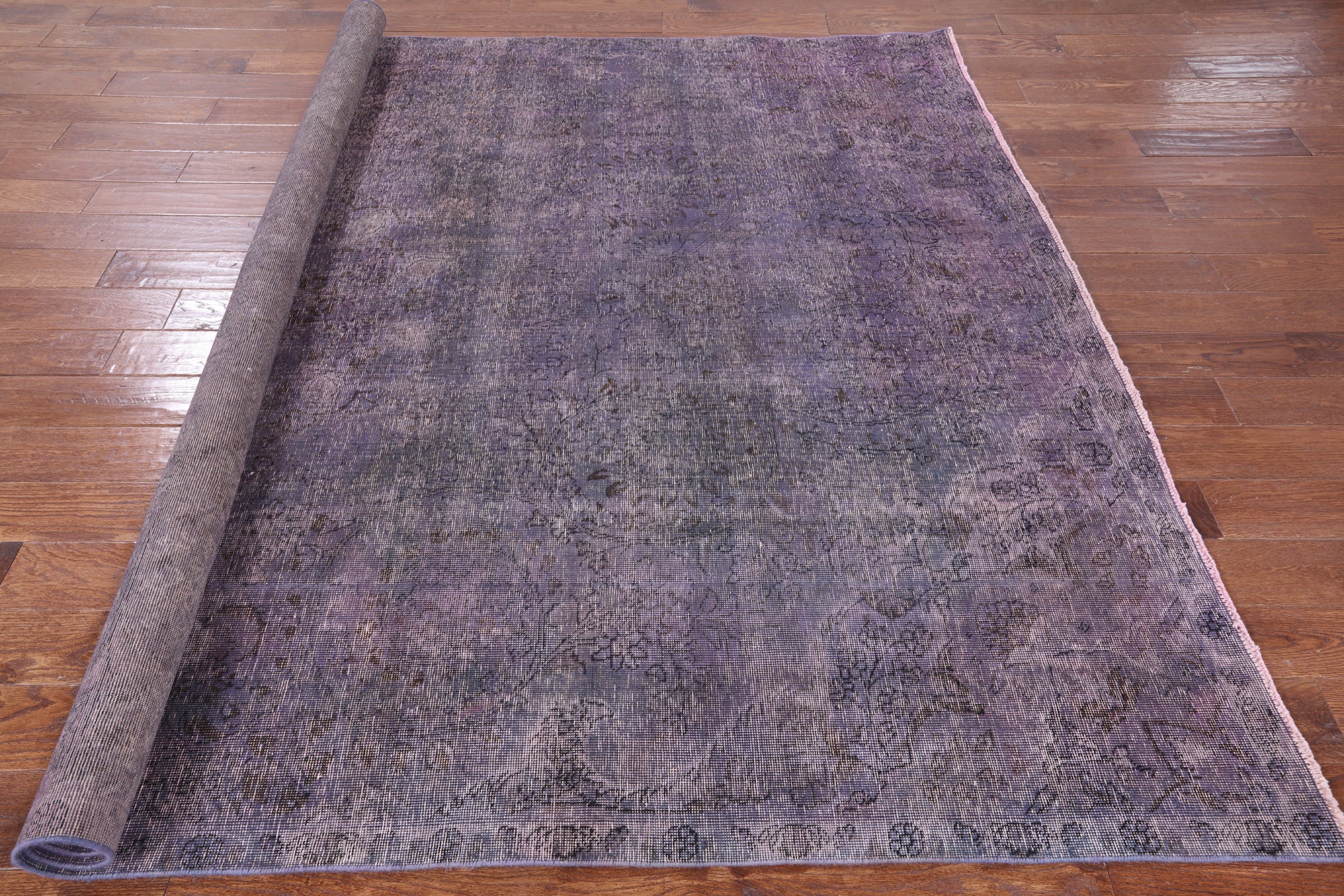 Square Persian Overdyed Handmade Area Rug - 7' 7" X 8' 4" - Golden Nile