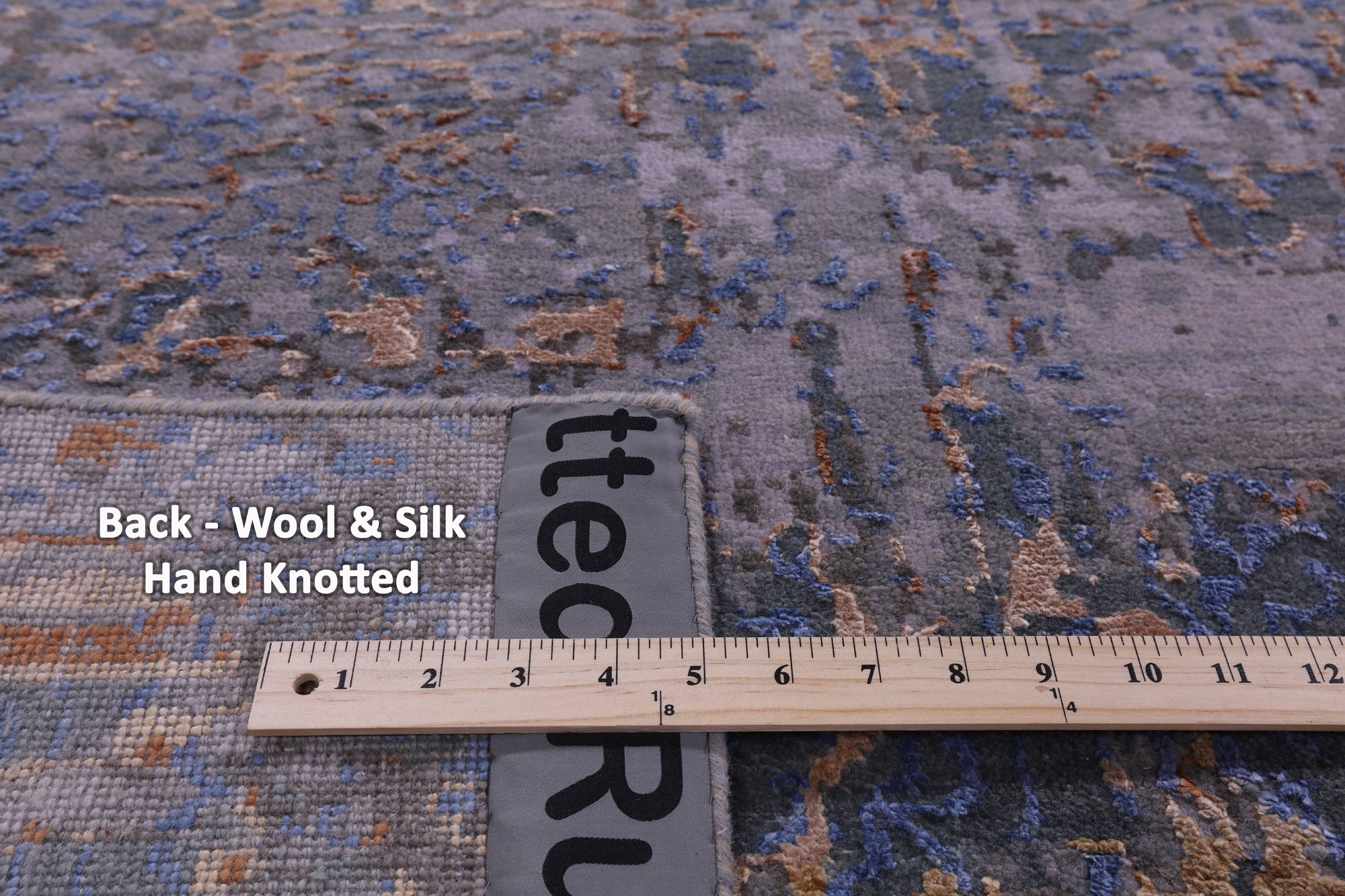 Abstract Contemporary Hand Knotted Wool & Silk Rug - 10' 0" X 14' 1" - Golden Nile