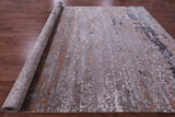 Abstract Contemporary Hand Knotted Wool & Silk Rug - 10' 1" X 14' 2" - Golden Nile