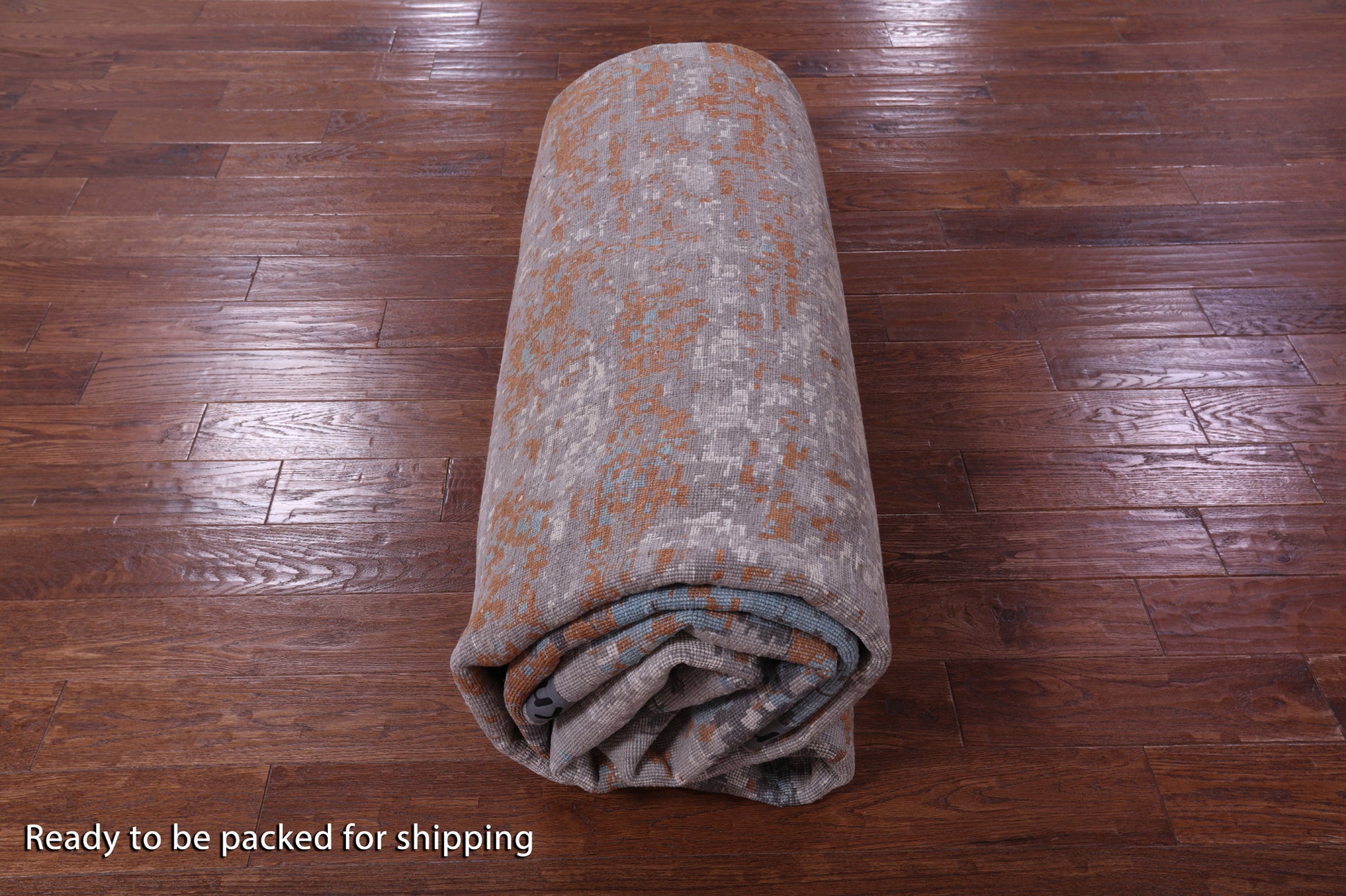 Abstract Contemporary Hand Knotted Wool & Silk Rug - 10' 1" X 14' 2" - Golden Nile