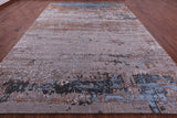 Abstract Contemporary Hand Knotted Wool & Silk Rug - 10' 1" X 14' 2" - Golden Nile