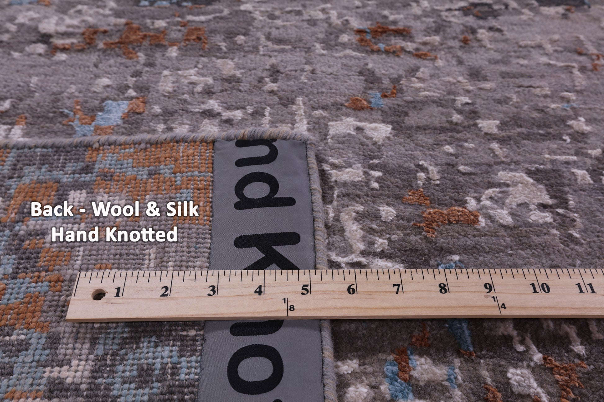 Abstract Contemporary Hand Knotted Wool & Silk Rug - 10' 1" X 14' 2" - Golden Nile
