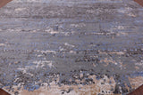 Round Abstract Contemporary Hand Knotted Wool & Silk Rug - 11' 11" X 12' 0" - Golden Nile