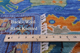 Blue Heriz Serapi Hand Knotted Wool Rug - 12' 2" X 15' 2" - Golden Nile